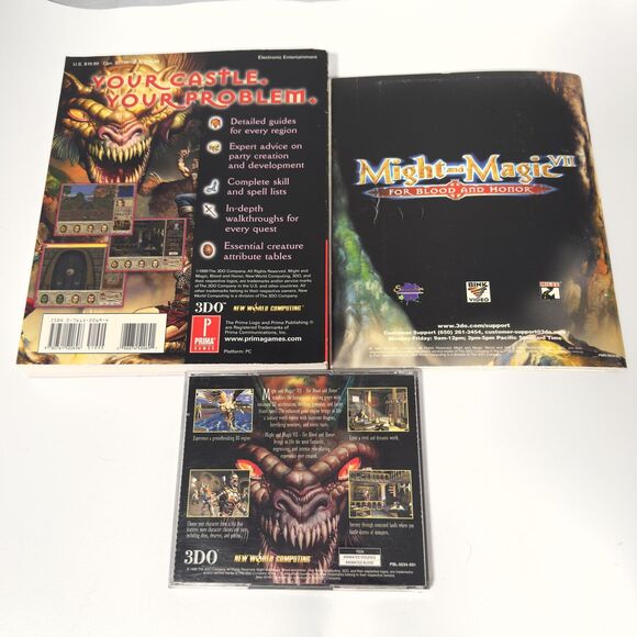 Vintage Might and Magic VI VII VIII PC CD-ROM Lot Prima Guides Games Manuals Map - Picture 5 of 12